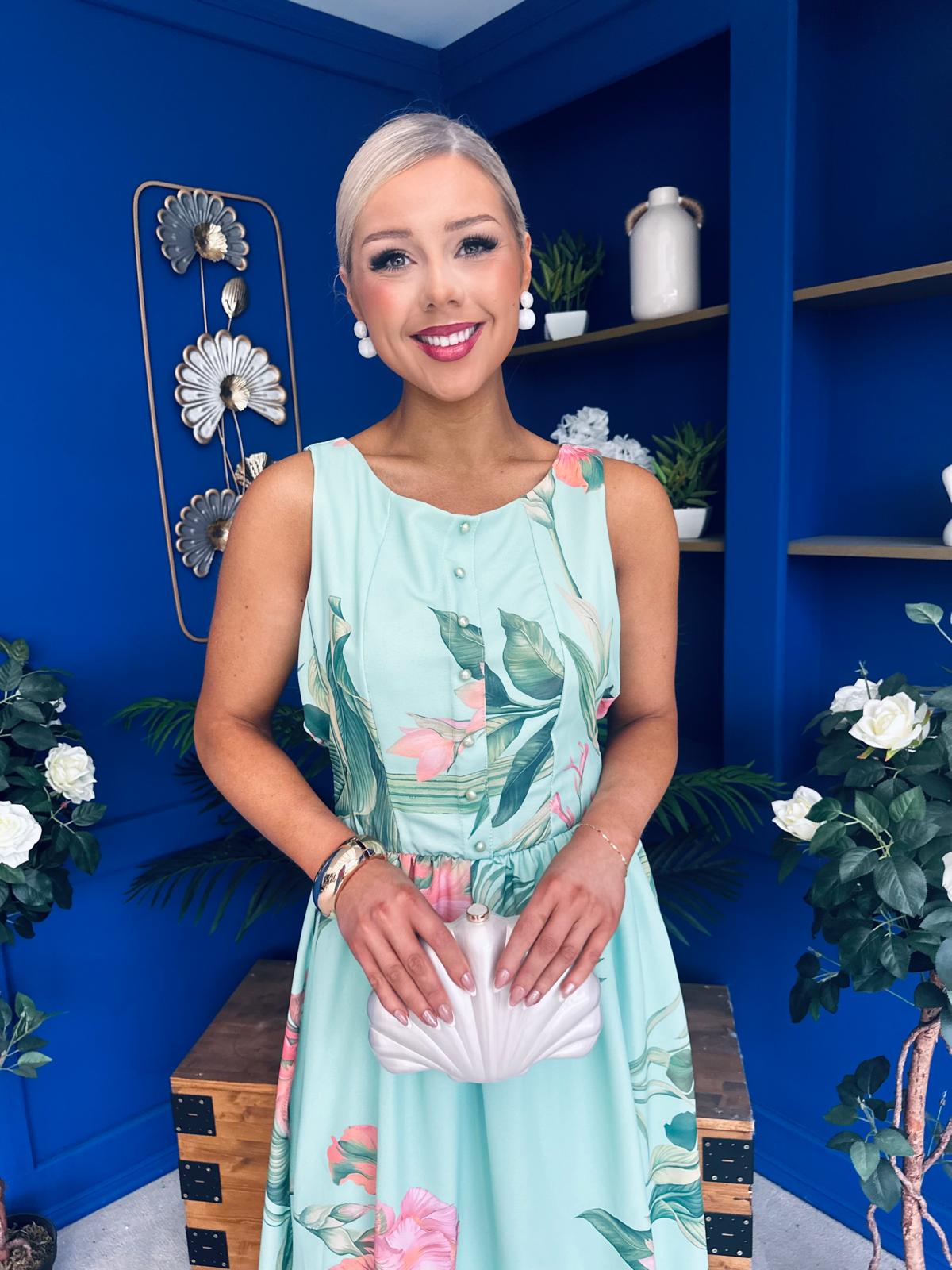 Kennedy Sleeveless Midi Dress Floral Pastel