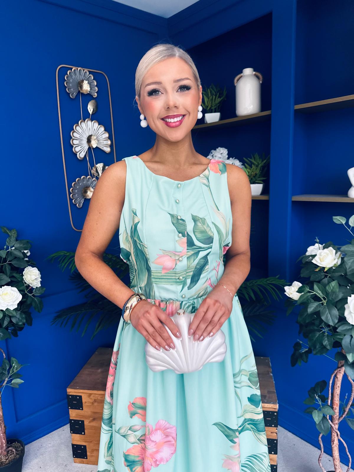 Kennedy Sleeveless Midi Dress Floral Pastel