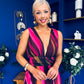 Aifric Plunge Neck Maxi Dress Fuchsia