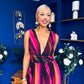 Aifric Plunge Neck Maxi Dress Fuchsia