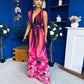 Aifric Plunge Neck Maxi Dress Fuchsia