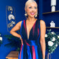 Aifric Plunge Neck Maxi Dress Blue