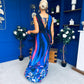 Aifric Plunge Neck Maxi Dress Blue