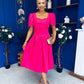 Hilary Sweetheart Neckline Occasion Dress Hot Pink