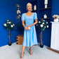Hilary Sweetheart Neckline Occasion Dress Pwr Blue