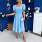 Hilary Sweetheart Neckline Occasion Dress Pwr Blue