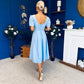 Hilary Sweetheart Neckline Occasion Dress Pwr Blue