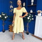 Hilary Sweetheart Neckline Occasion Dress Yellow