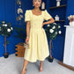 Hilary Sweetheart Neckline Occasion Dress Yellow