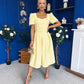 Hilary Sweetheart Neckline Occasion Dress Yellow