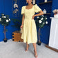 Hilary Sweetheart Neckline Occasion Dress Yellow