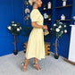 Hilary Sweetheart Neckline Occasion Dress Yellow
