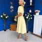 Hilary Sweetheart Neckline Occasion Dress Yellow