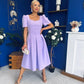 Hilary Sweetheart Neckline Occasion Dress Lilac