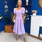 Hilary Sweetheart Neckline Occasion Dress Lilac