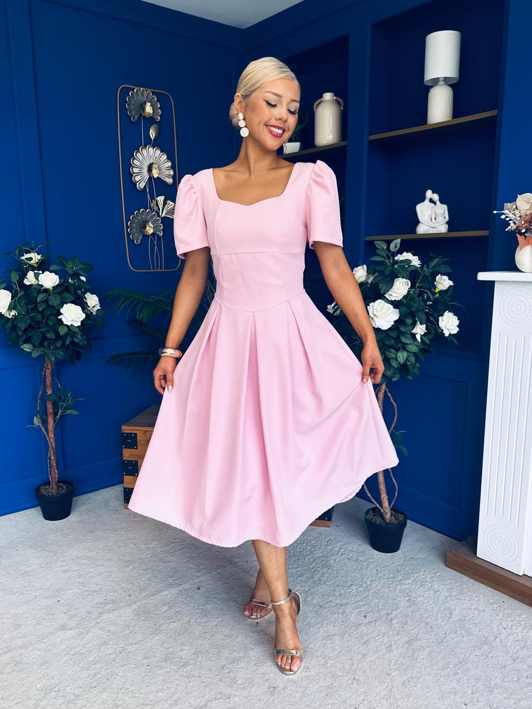 Hilary Sweetheart Neckline Occasion Dress Pwr Pink