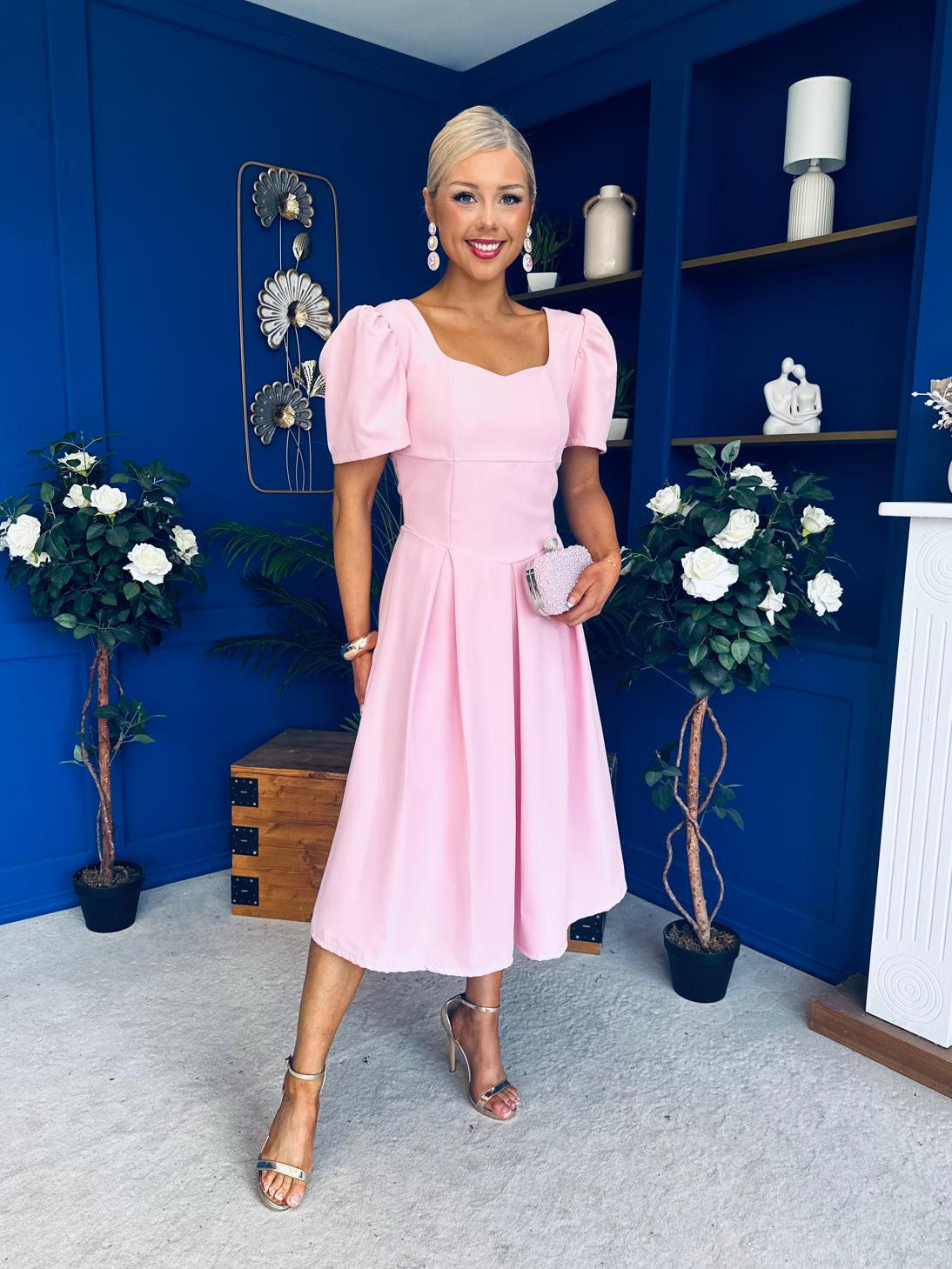Hilary Sweetheart Neckline Occasion Dress Pwr Pink