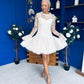 Thelma Lace Bodice Occasion Mini Dress Cream