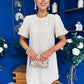 Frida Puff Sleeve Mini Dress Cream