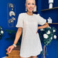 Frida Puff Sleeve Mini Dress Cream