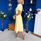 Florence Embellished Occasion Midi Dress Yellow