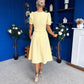 Florence Embellished Occasion Midi Dress Yellow