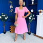 Florence Embellished Occasion Midi Dress Pwr Pink