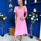 Florence Embellished Occasion Midi Dress Pwr Pink