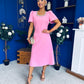 Florence Embellished Occasion Midi Dress Pwr Pink