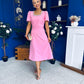 Florence Embellished Occasion Midi Dress Pwr Pink