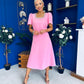 Florence Embellished Occasion Midi Dress Pwr Pink