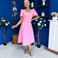 Florence Embellished Occasion Midi Dress Pwr Pink