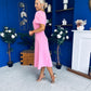 Florence Embellished Occasion Midi Dress Pwr Pink