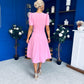 Florence Embellished Occasion Midi Dress Pwr Pink