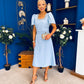 Florence Embellished Occasion Midi Dress Pwr Blue