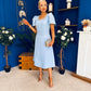 Florence Embellished Occasion Midi Dress Pwr Blue