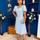 Florence Embellished Occasion Midi Dress Pwr Blue