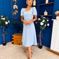 Florence Embellished Occasion Midi Dress Pwr Blue