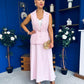 Elsie Detailed Waistcoat & Skirt Set Pink