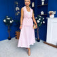 Elsie Detailed Waistcoat & Skirt Set Pink