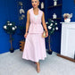 Elsie Detailed Waistcoat & Skirt Set Pink