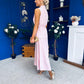 Elsie Detailed Waistcoat & Skirt Set Pink