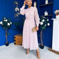 Sheila Lace Detail Occasion Dress Blush