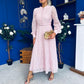 Sheila Lace Detail Occasion Dress Blush