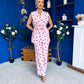 Phoebe Waistcoat & Trouser Set Polka Pink