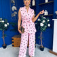 Phoebe Waistcoat & Trouser Set Polka Pink