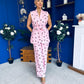 Phoebe Waistcoat & Trouser Set Polka Pink