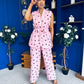 Phoebe Waistcoat & Trouser Set Polka Pink