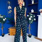 Phoebe Waistcoat & Trouser Set Polka Black