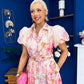 Briana Detailed Midi Shirt Dress Floral